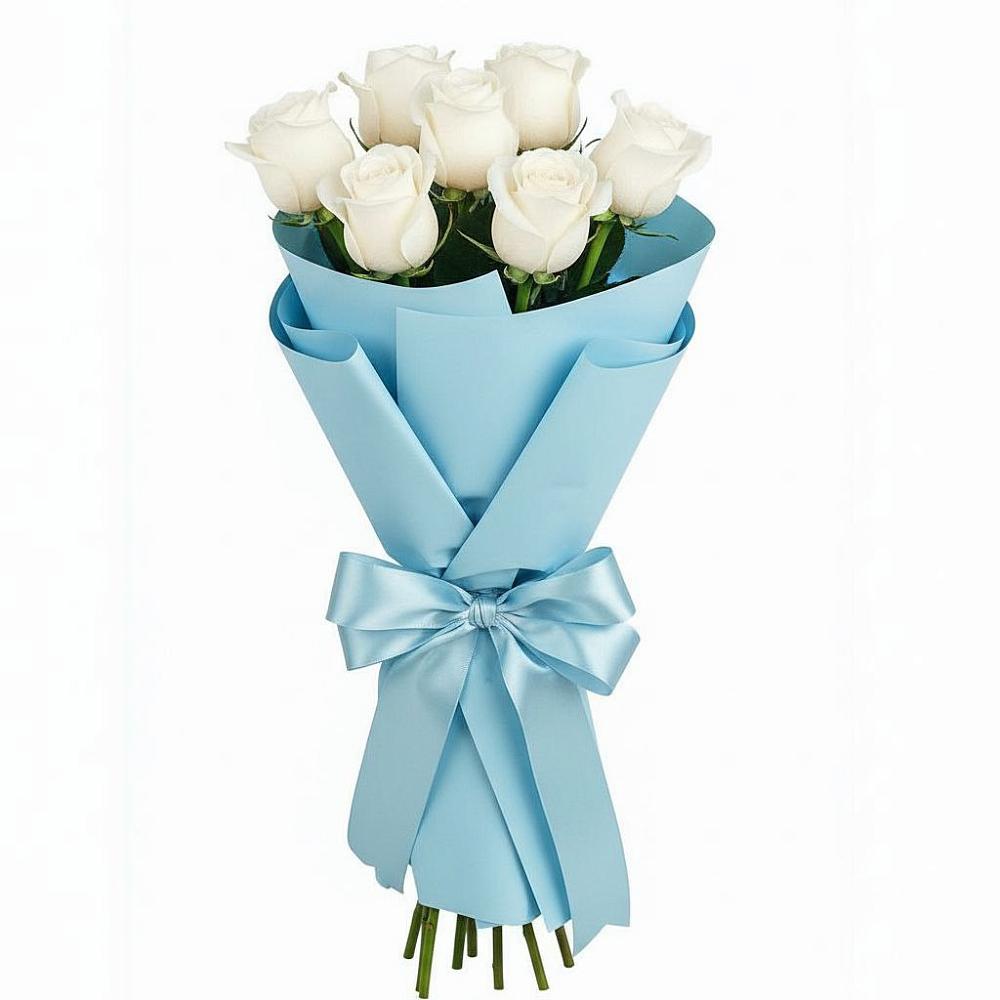 Букет 7 белых роз Проуд в Чернь