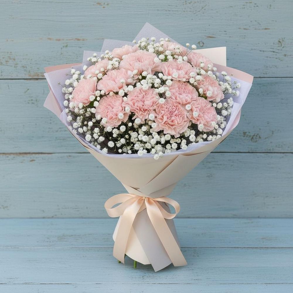 Букет цветов из: Гвоздики в Чернь