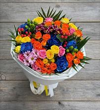 Букет цветов из:  Розы и Хризантемы в Чернь