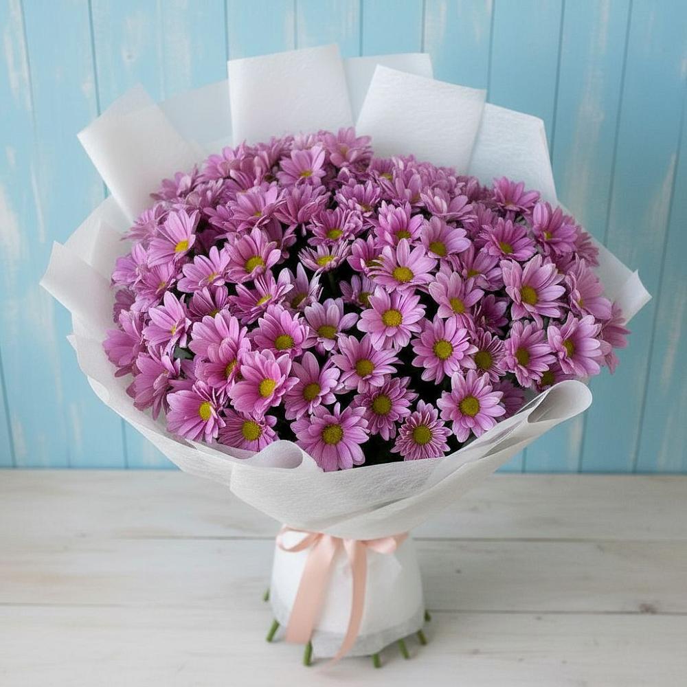 Букет цветов из: Хризантемы в Чернь