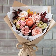 Букет цветов из:  Гвоздики, Хризантемы и Розы #REPLACE_PRED# Чернь