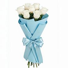 Букет 7 белых роз Проуд в Чернь