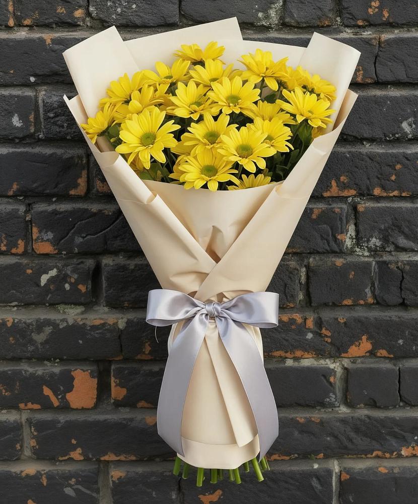 Букет цветов из: Хризантемы в Чернь