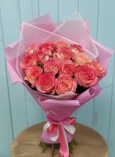 Букет 15 Розовых роз Равель #REPLACE_PRED# Чернь
